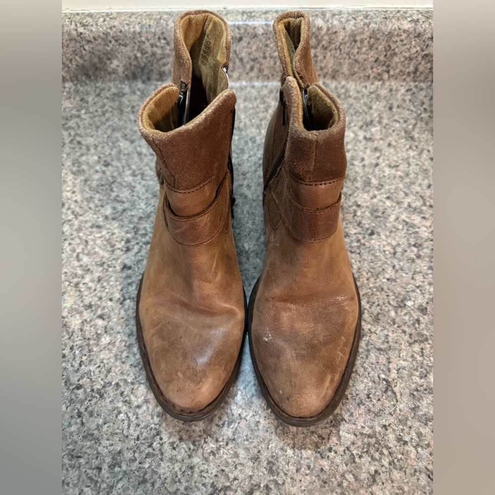 Born Brown Leather Ankle Boots